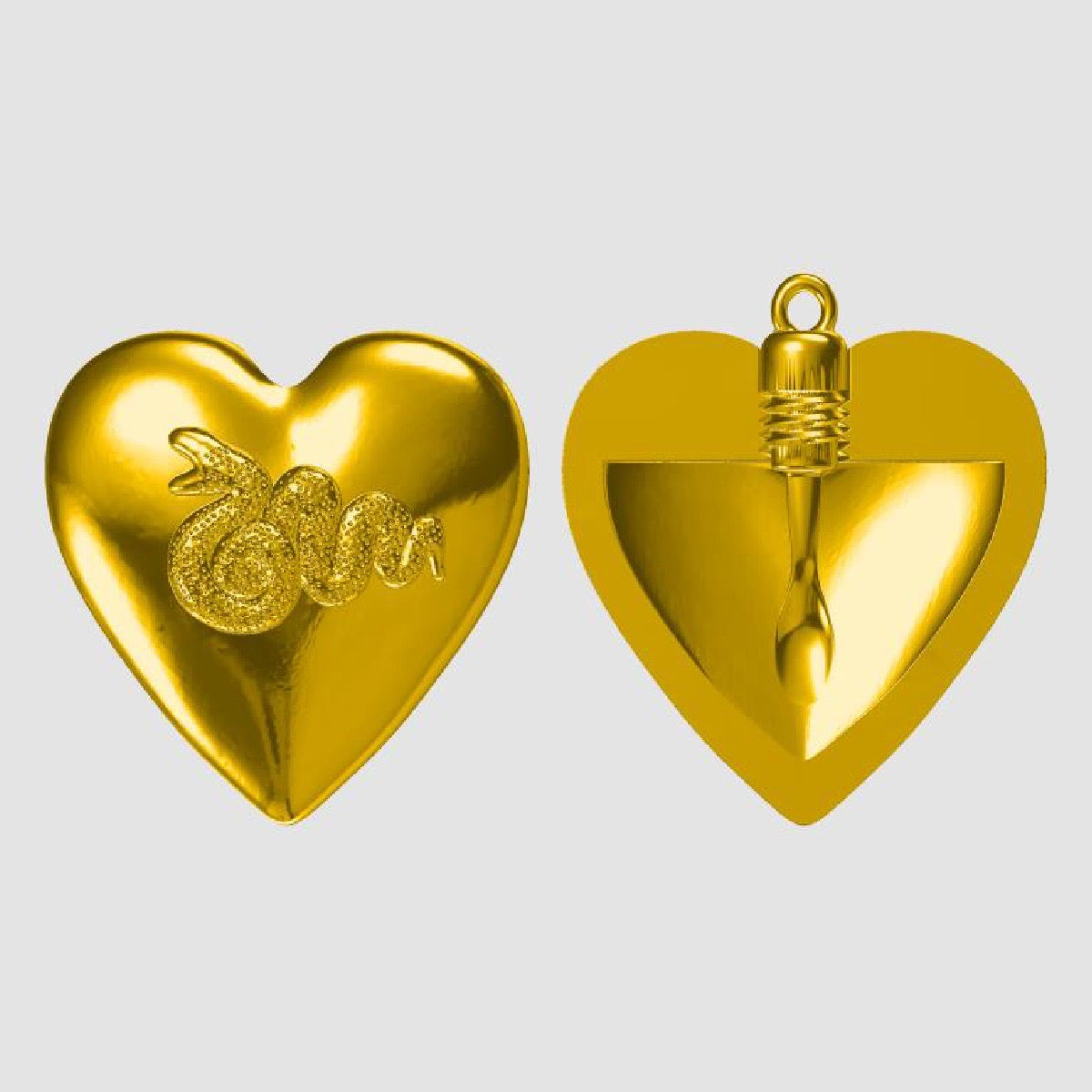  Holy rose Saint Lana Del Rey LDR Style Stash Necklace Heart  Shaped With Snakes & Spoon stainless steel (gold) : Clothing, Shoes &  Jewelry