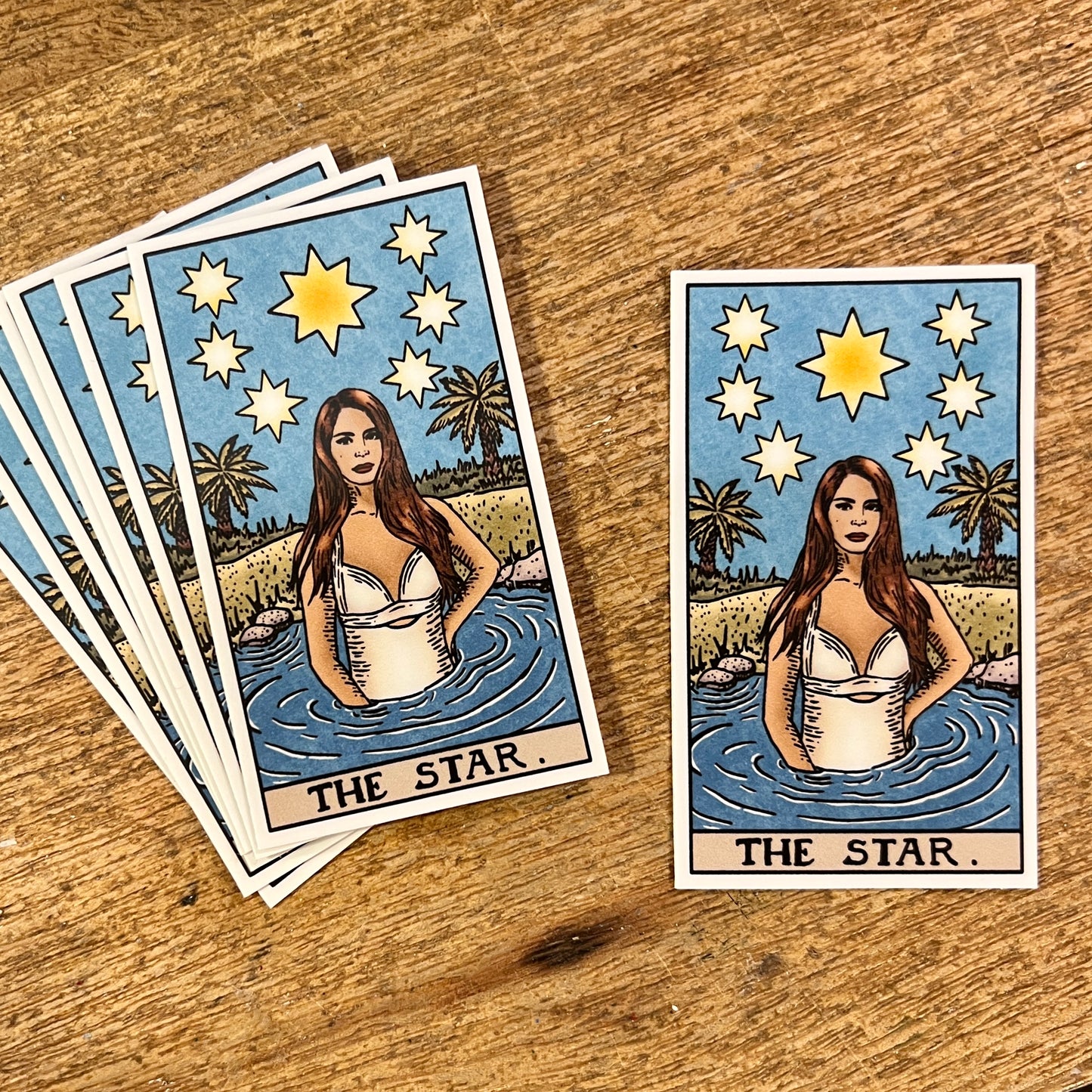 'The Star' Stargirl Tarot Sticker
