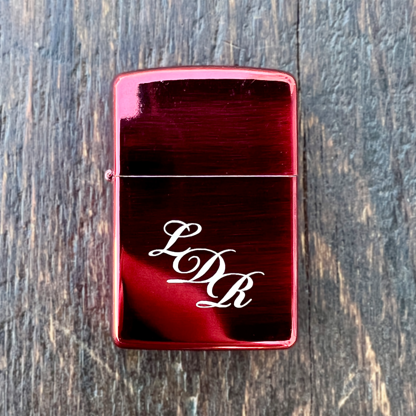 Brushed Metallic Cherry Windproof LDR Lighter Replica